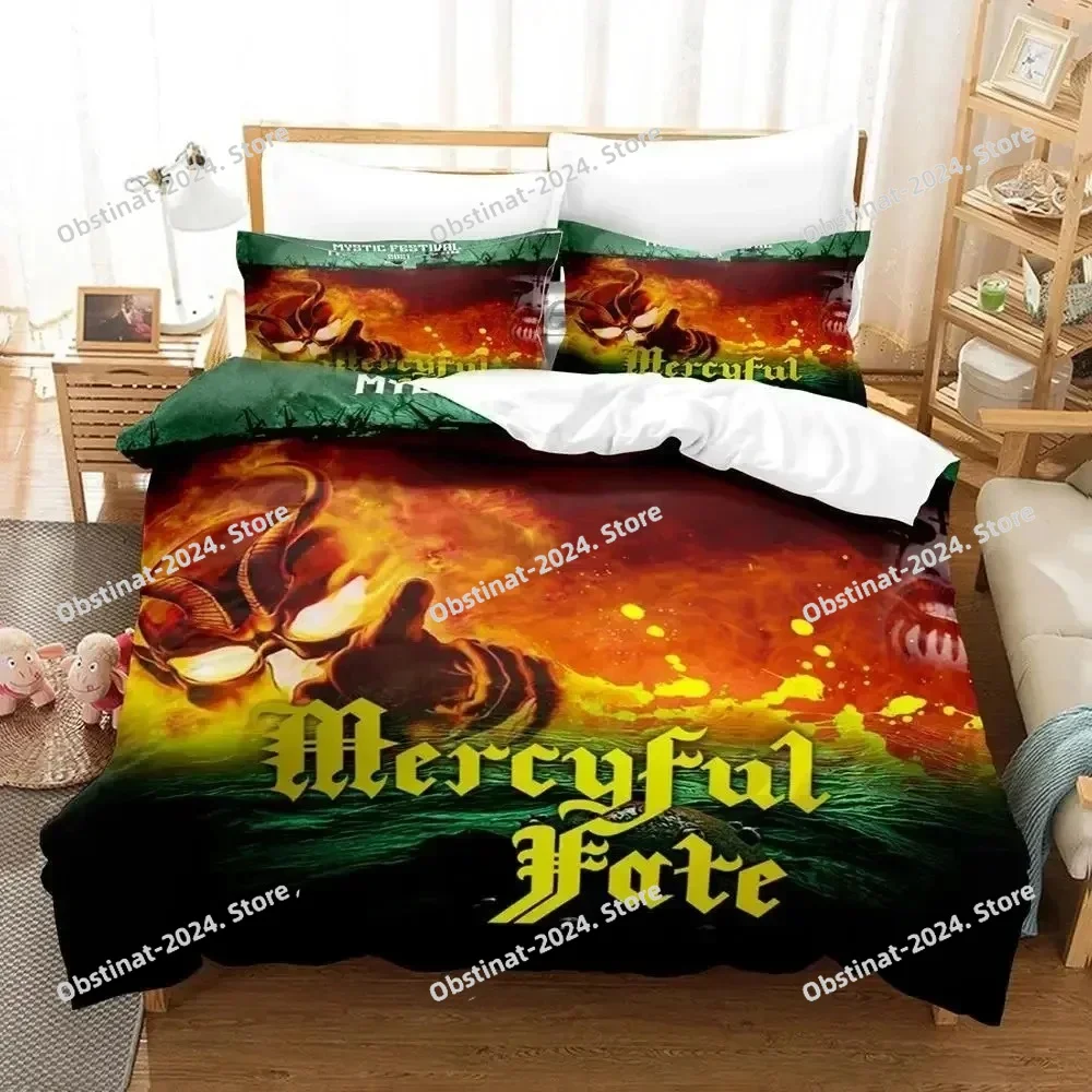 

3D Print Mercyful fate Bedding Set Duvet Cover Bed Set Quilt Cover Pillowcase Comforter king Queen Size Boys Adult Bedding Set