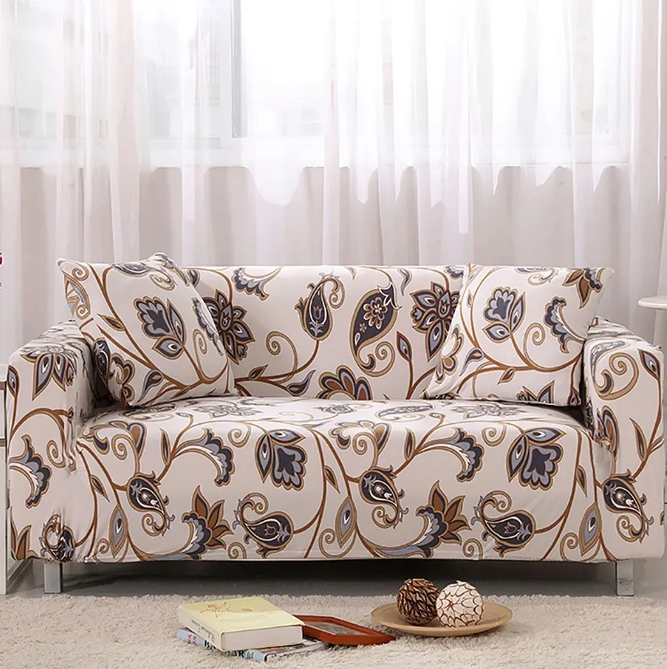 

Floral Printed Sofa Cover Polyester Elastic Sofa Covers For Living Room Sectional Couch Chair Cover Home Textiles Decoration