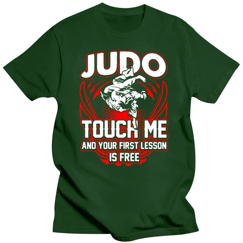 Judo Men\'s O-neck T Shirt Me And Your First Lesson Is-free Martial Arts BJJ Graphic Print O-neck Fighters Instructors Tee Shirt