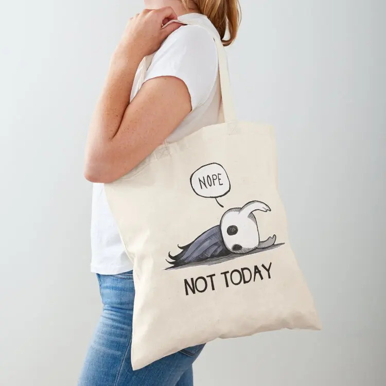 

Hollow Knight Nope Not Today Tote Bag shopper bag woman foldable reusable bag tote bags cloth bags canvas tote bags