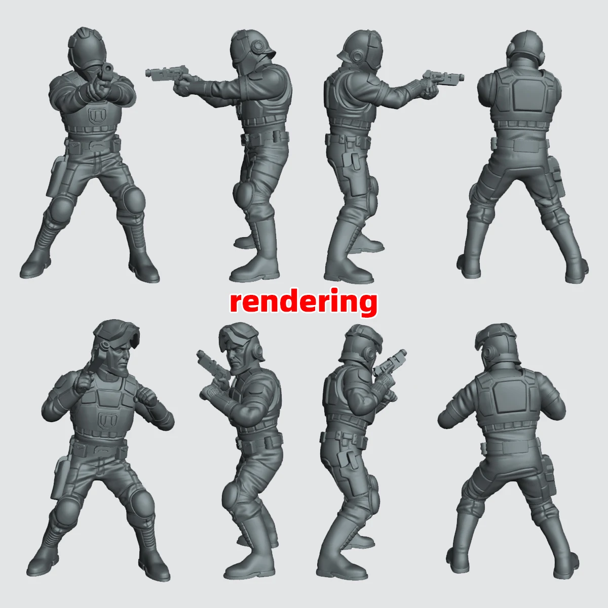 1/35 1/48 1/72 Maßstab Modellbausatz 3D Harz Miniatur-Soldatenfiguren Diorama Unbemalt SciFi Human Exploration Squad DIY – Detail 11
