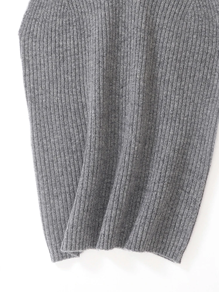 

TLOML New Women's Sweater Vest 100% Merino Wool Vest V-neck Vest Simple Style Sweater Spring Autumn Vest Soft Comfy Popular Tops