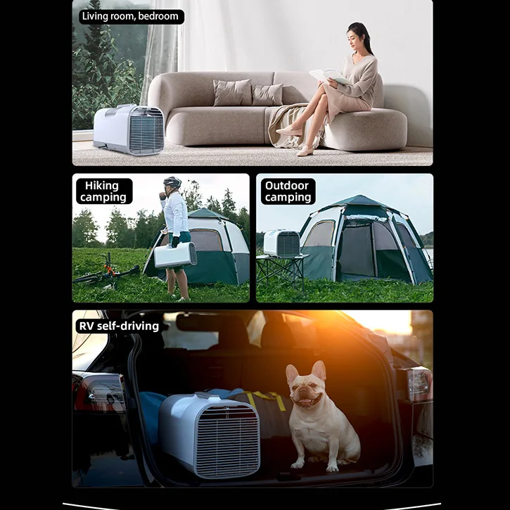 Aire acondicionado portátil para acampar al aire libre, Mini compresor de aire acondicionado móvil, instalación gratuita, 330W/400W, nuevo