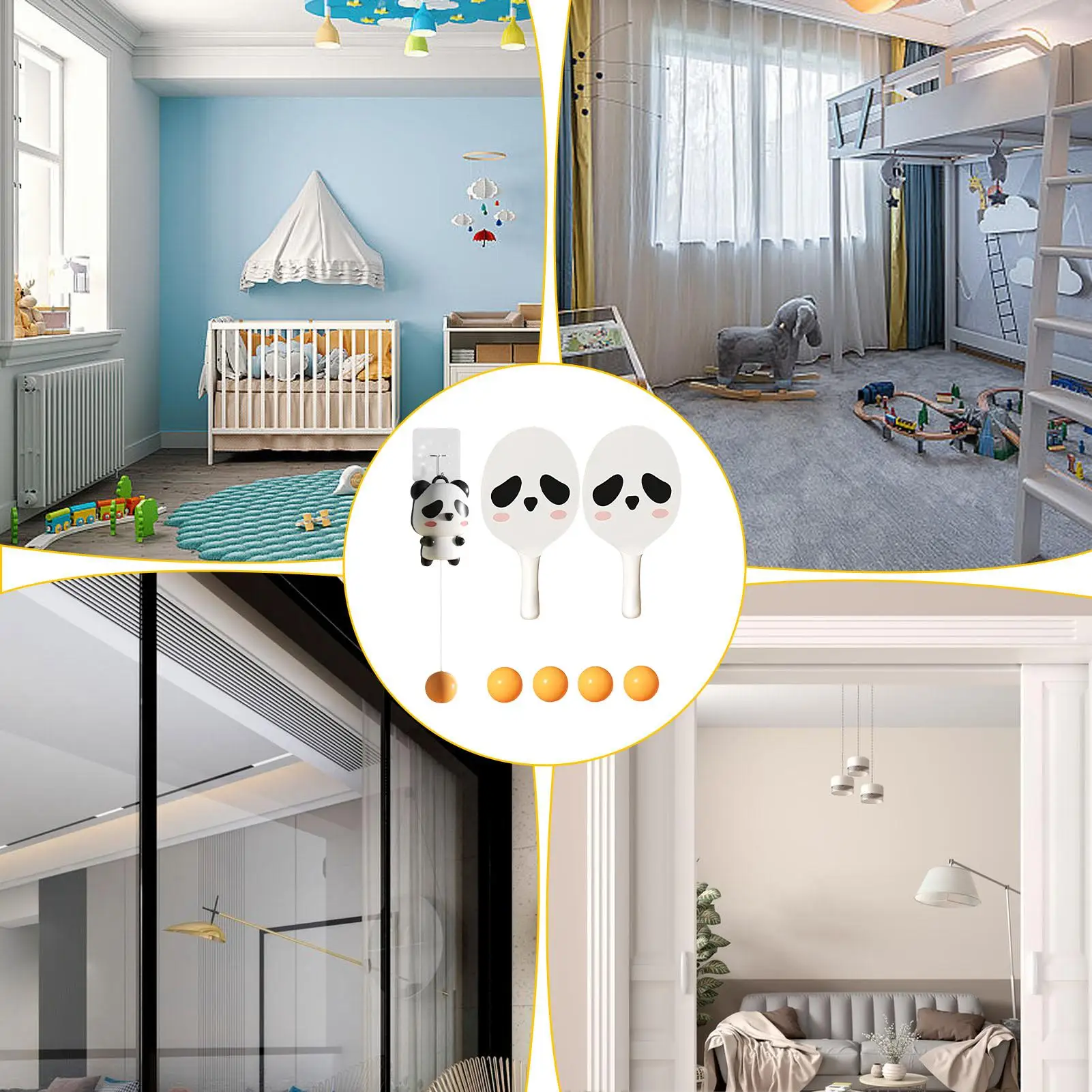 

Door Pong Table Tennis Practice With Racket And Balls Set Adjustable Door Hangable Ball Game For Boys Girls School Apartment