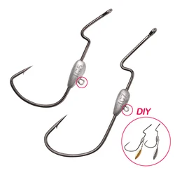 crank hooks weighted offset hooks for Pike Bass worm hooks big size hooks 5/0# 7/0# fishing hooks