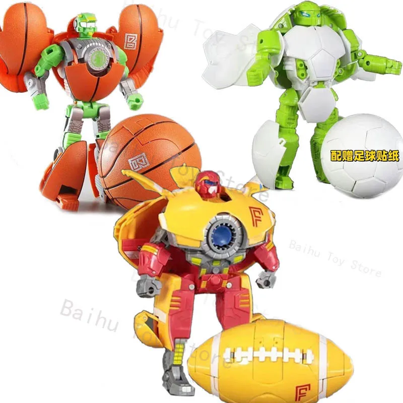 20cm Rugby Robot Transformation Figure Toy Football Action Figures Basketball Figurine Home Decor Model For Children Boys Gift