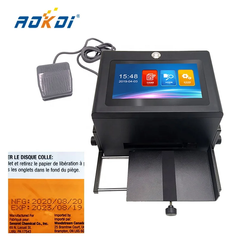 AOKDI HM188  exp date pattern digital expired date stamp handheld inkjet printer packaging handy printing machine