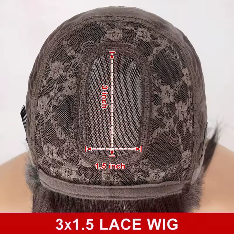 Brazilian Straight Bob Lace Wigs Glueless Straight Human Hair Wigs With Bangs Fringe Middle Part Bob Lace Wigs Realistic Scalp - Image 4