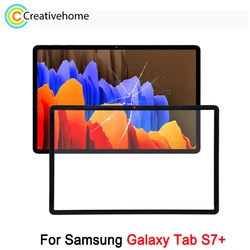 For Samsung Galaxy Tab S7 Plus SM-T970 Front Screen Outer Glass Lens with OCA Optically Clear Adhesive Replacement Part