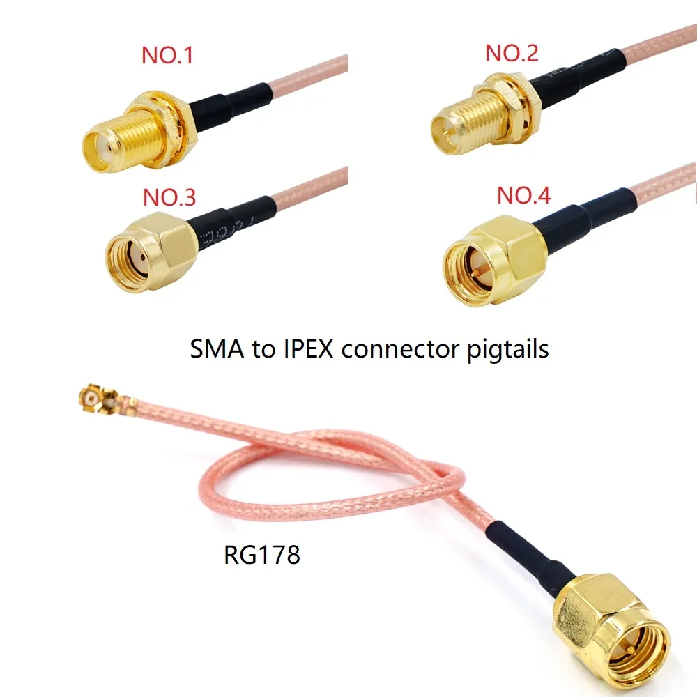 2Pcs U.Fl To Sma Ma… - image