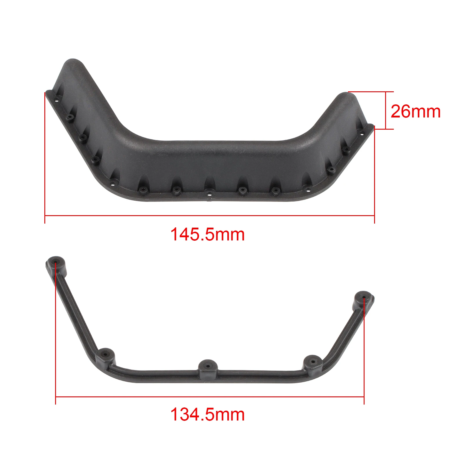 Plastic Wide Fender Flares Set for 1/10 RC Crawler RC4WD  Gelande II Defender D90 D110 Body view 2