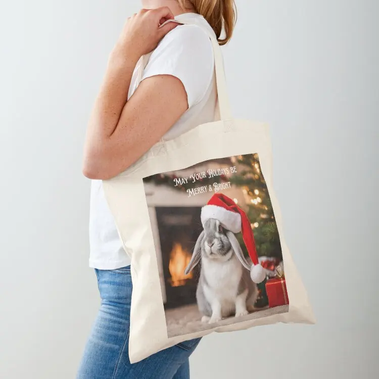

Merry & Bright Tote Bag custom canvas bag supermarket folding bag cute tote canvas tote bags