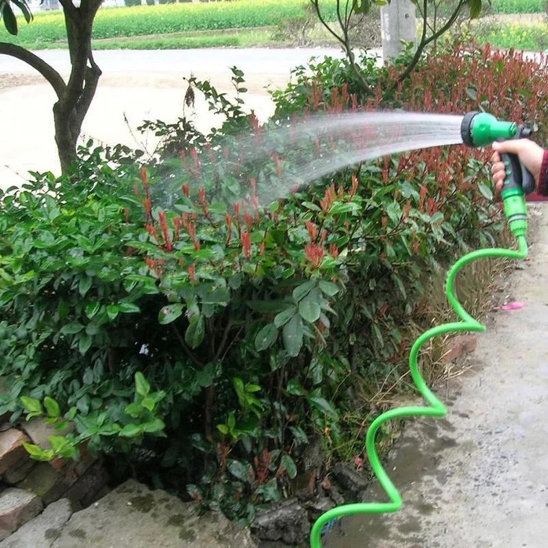 

ABFS Flexible Coiled Spiral Garden Car Washing Clean Water Hose With Spray Nozzle For Household Car Wash Garden Water