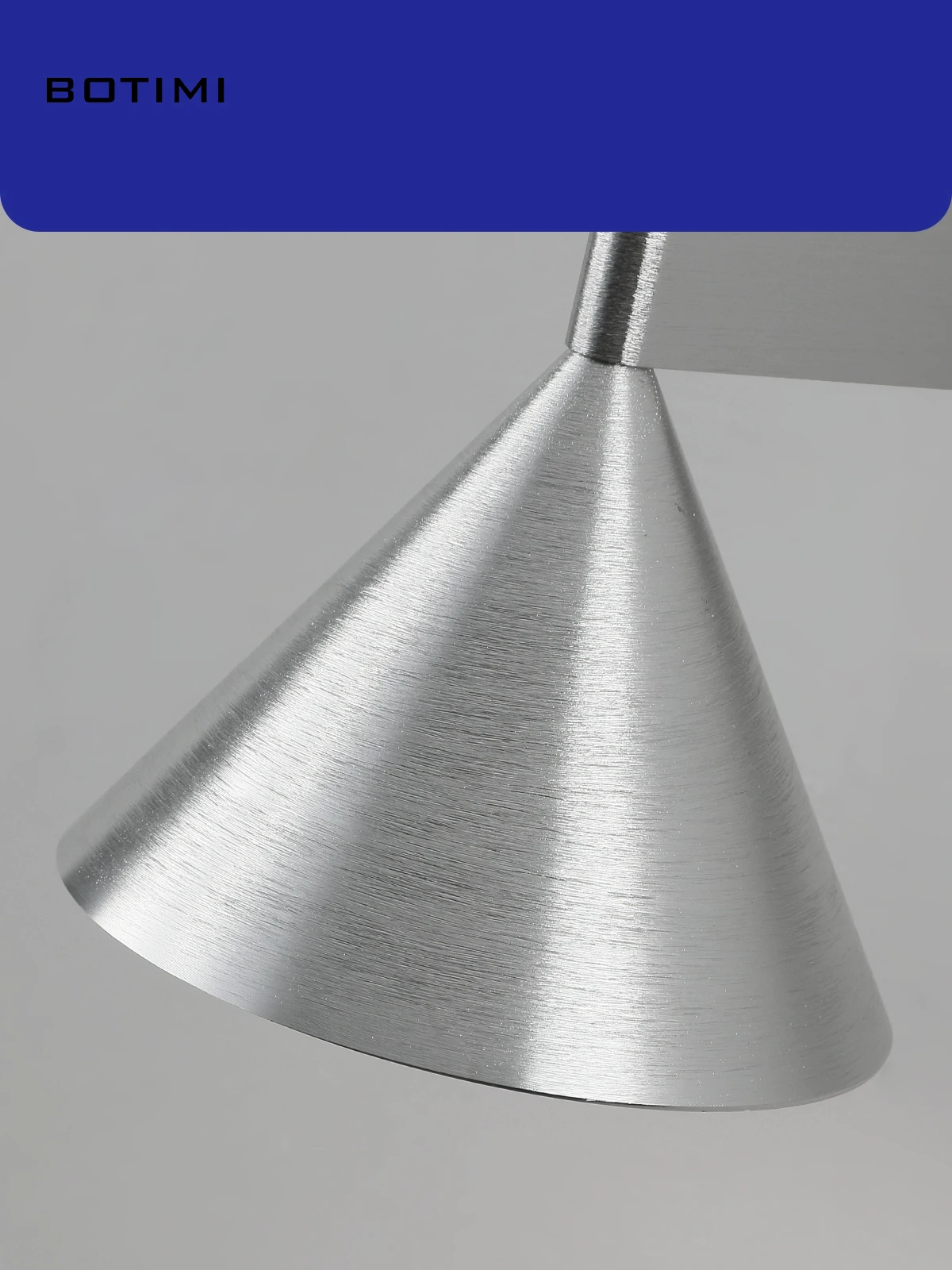 BOTIMI Modern Aluminum Wall Lamp For Bedside Simple Brushed Silver Wall Sconce Background Wall Aisle Lights Home Deco Luminaire