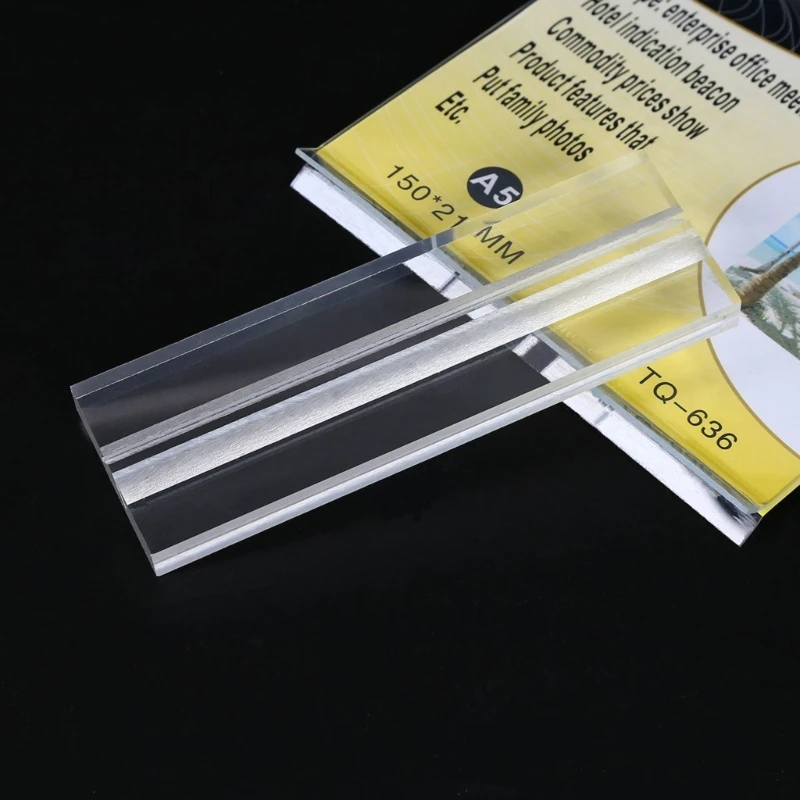 5 Pcs Acrylic Sign Holder Table Sign Display Holder Clear Sign Display Holder