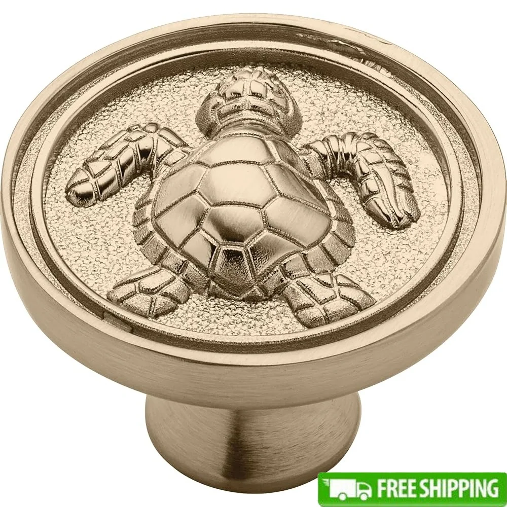 

5-Pack Cabinet Knobs Champagne Bronze Durable Metal Handles Dresser Kitchen Drawers Bathroom Easy Update Installation Included