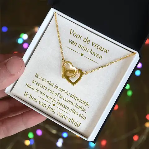 Dutch To My Soulmate Lover Wife Girl Gift Women Necklace Birthday Christmas Gift Fashion Interlocking Hearts Ketting Necklace