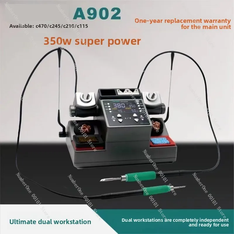 A902 Soldering Station C115 C210 C245 Double Station Welding Rework Station for Phone PCB IC Repair