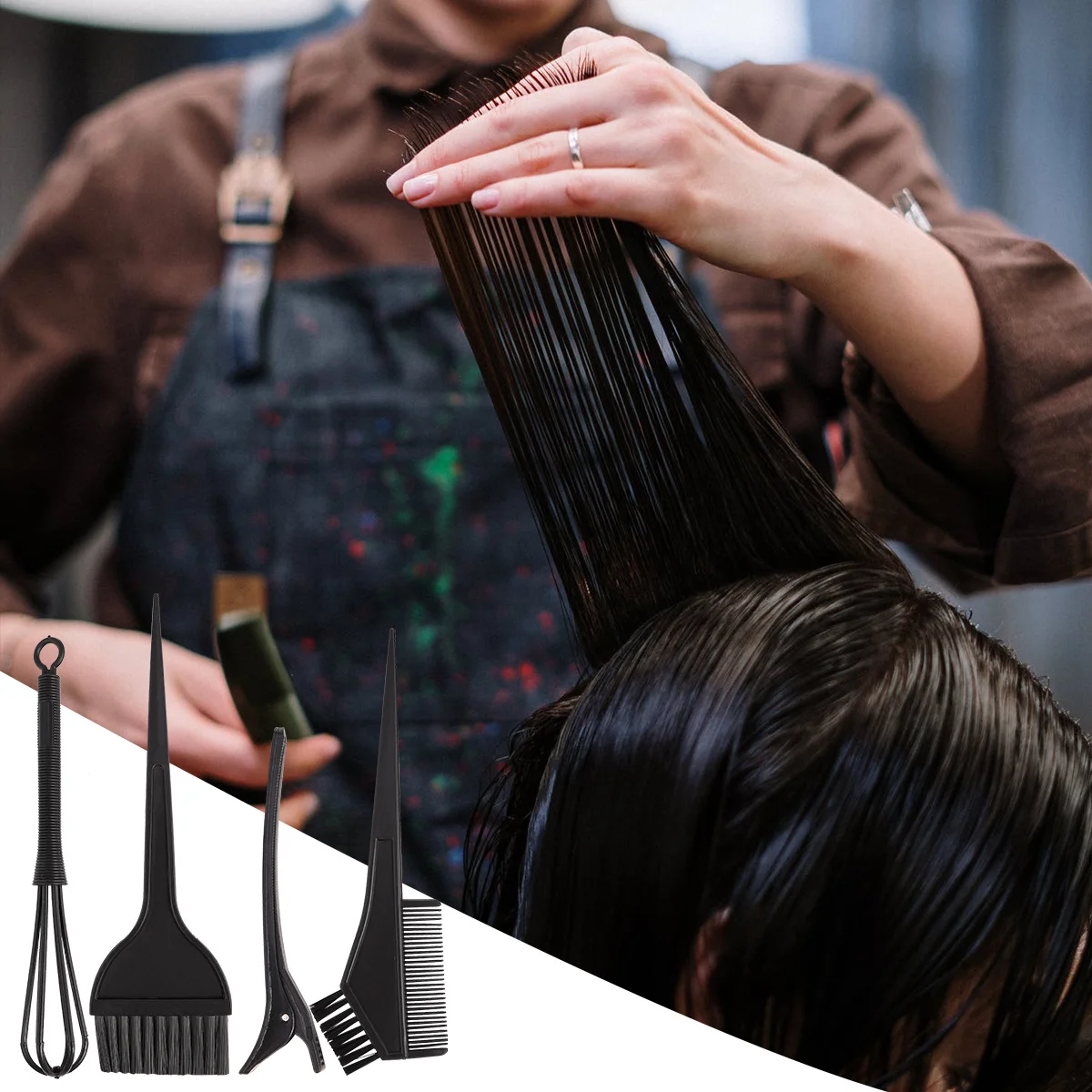 

1Set Hair Dyeing Tool Set Premium Material Durable Professional DIY Hair Clips Ear Covers Brushes Kit Hairdressing Ear Cover