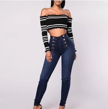 Denim Pencil Pants Women Vintage Jeans High Waist Washed Double Breasted Pockets Basics Ankle Length Trousers 2025 Streetwear 4
