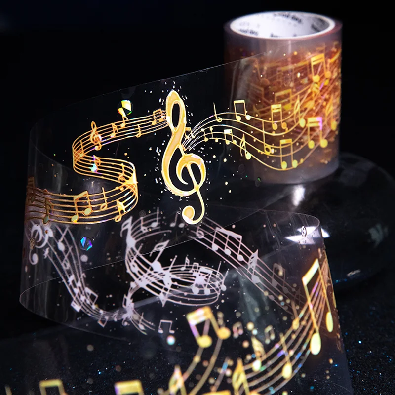 Mr.Paper 200cm/Roll Starlight Pendant Chain Series Decorative PET Tape Holographic Glitter Design DIY Journal Scrapbook Decor