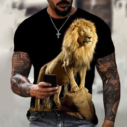 Fashion Lion T-Shirts Animals 3D Print Men's Women Casual Short Sleeves T Shirt Oversized Harajuku Y2k Tops Tees Unisex Clothing