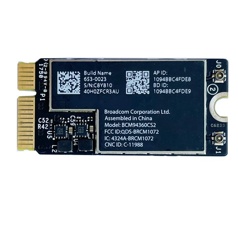 BCM94360CS2 Dual Band Wifi Card + NGFF M.2 Key A/E Adapter Card WIFI BT 4.0 802.11Ac Card for 11Inch A1465 13Inch A1466