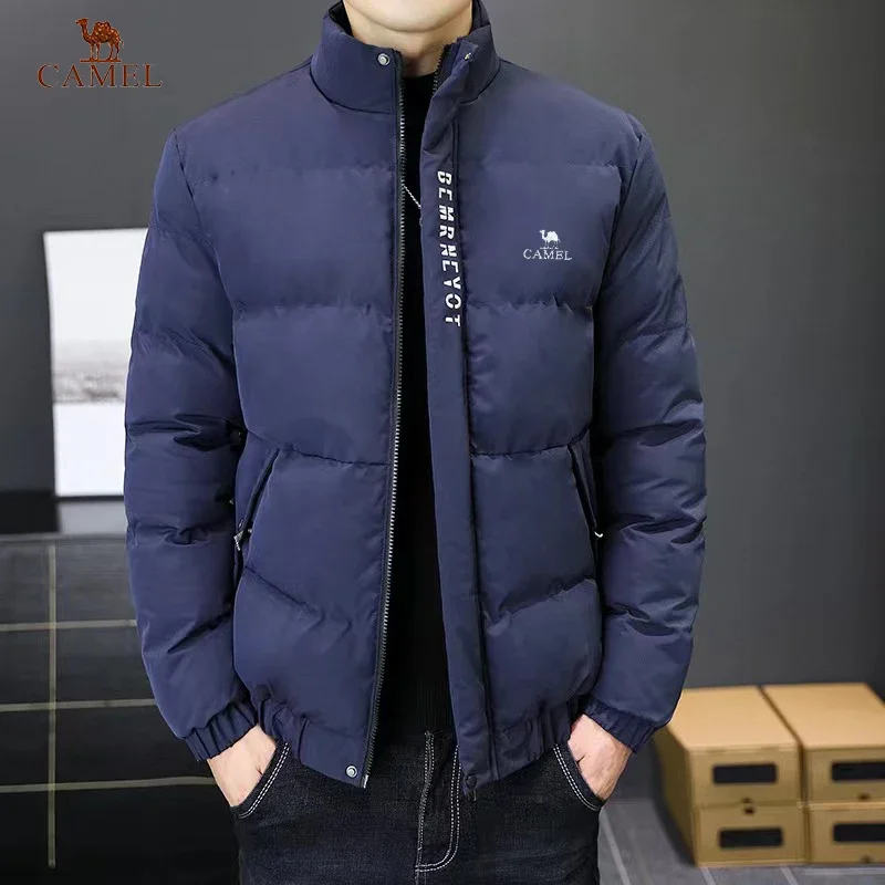 À prova de vento e à prova dwindproof água outono e inverno ao ar livre jaqueta de inverno para homem inverno grosso gola para baixo