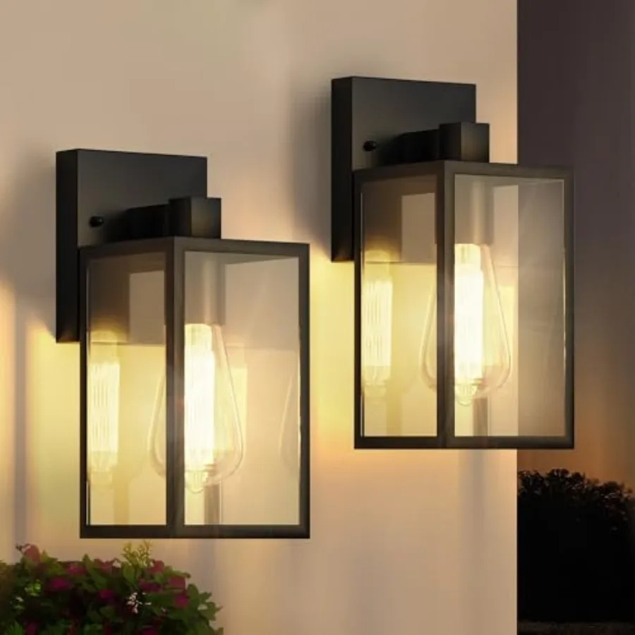 

Exterior Lighting Fixtures, 2Pack Outdoor Front Porch Lights for House, Outdoor Wall Sconce Lights, Waterproof Outside Lantern