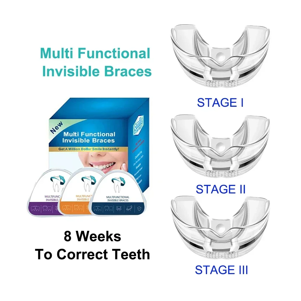 Retenue de dents en silicone instantanée, bretelles orthodontiques, protège-dents, entraîneur dentaire, 11% ment, dents en polaire