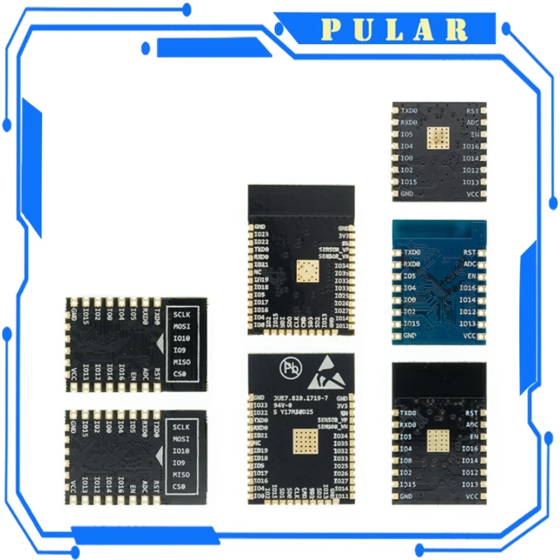 10PCS ESP8266 ESP-01 ESP-01S ESP-07 ESP-12 ESP-12E ESP-12F serial WIFI wireless module PLR wireless transceiver 2.4G