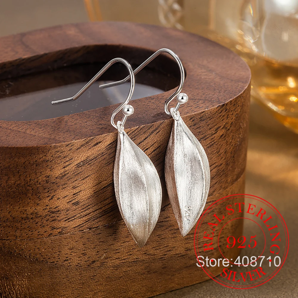 

925 Sterling Silver Jewelry Simple Vintage Waterdrop Tassel Drop Earrings for Women Wedding Party Jewelry For Girls Friend Gift