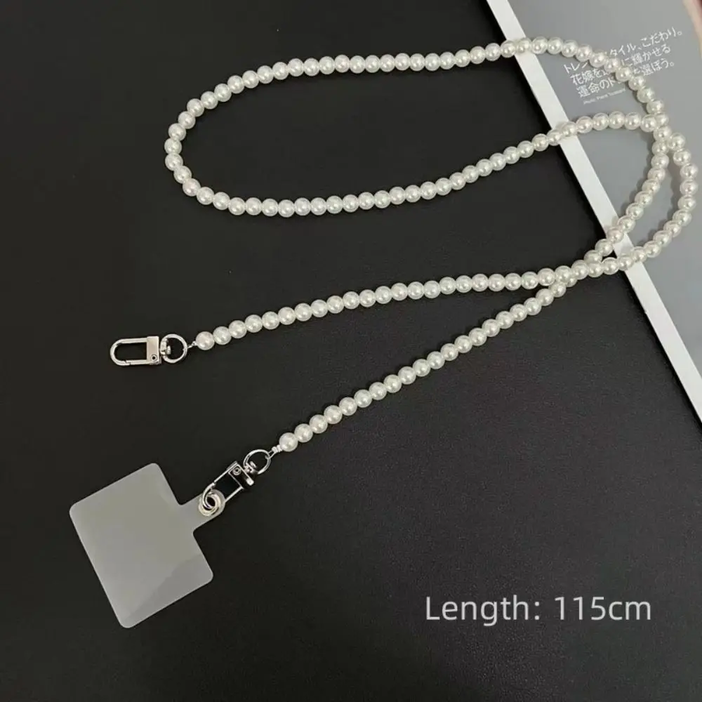 New  Chain Long Phone Lanyard for Phone Case Universal Clip Bag Pearl Strap Anti-lost Sling