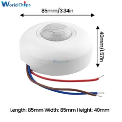 AC85-265V Intelligent Human Infrared Sensor Switch 360 Degree Cone Angle Detect PIR Motion Sensor Switch Ceiling Sensor Switch