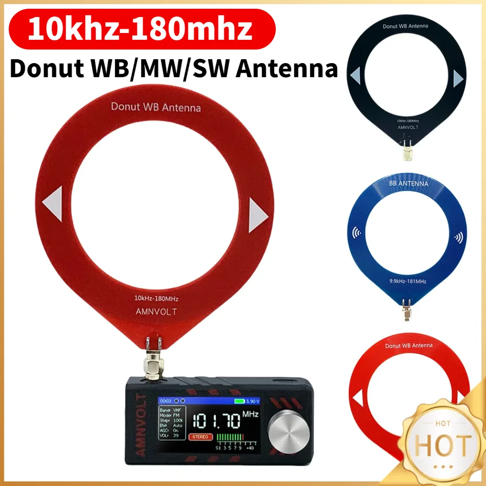 

10khz-180mhz Donut MW/SW Antenna Donut WB Antenna Mini Ring Antenna Module for All Models of Radios Walkie Talkies SDR