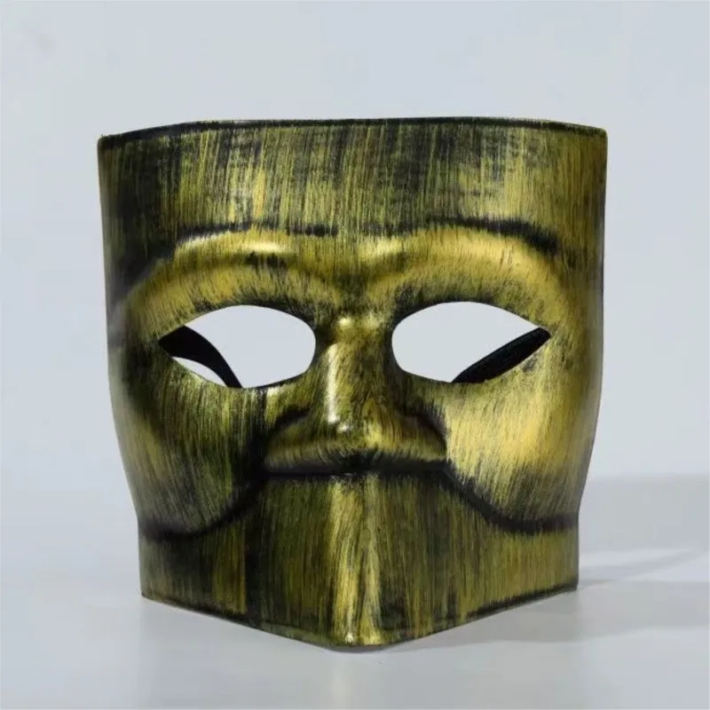 

Male And Female Full Face Cover Venetian Singer Singing Mask Performance Mask Gold/Silver Color Antique Mask