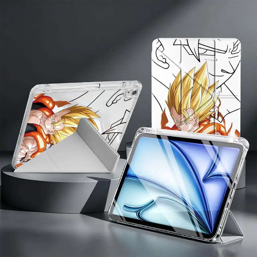 With Pen Slot Cover Tablet Case For Samsung Galaxy Tab S9 Plus S7 FE A9 Plus A11 S10 Lite A8 S8 Dragon Ball Goku 2