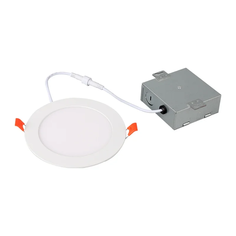 Luz embutida led 6500k luz do dia ultrafina podeless downlight com caixa de junção, para cozinha sala de estar corredor escritório