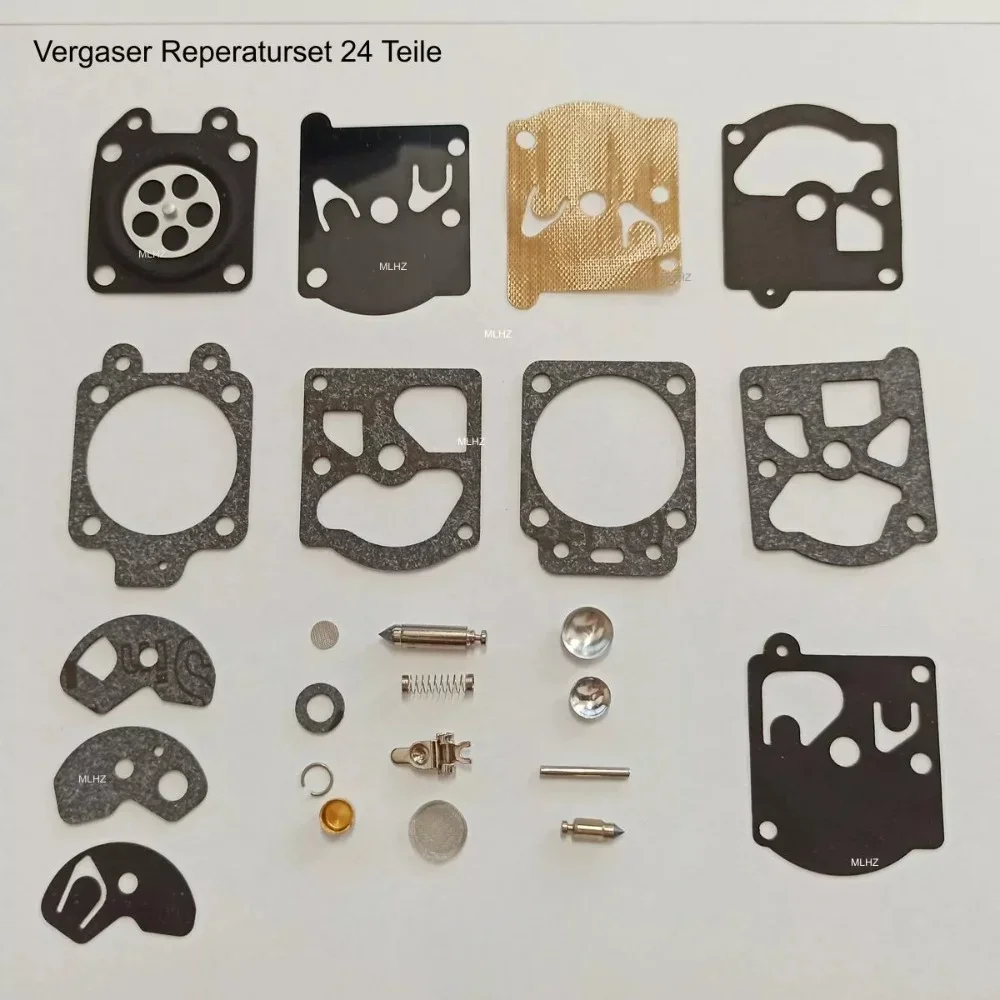 24PCS Repair kit for Walbro WA WT Carburettor Parts Membrane Filter Valves Springs Carburetor Repair Kit