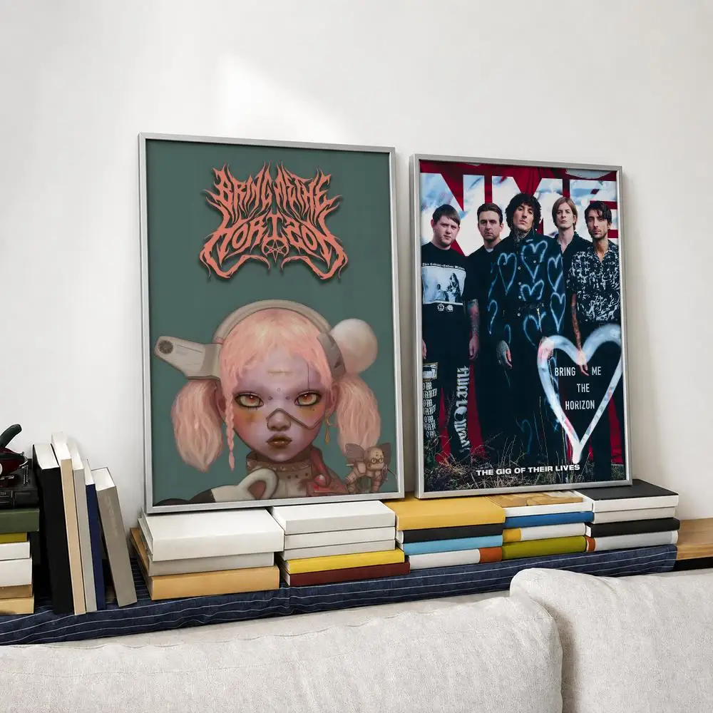 Band Bring Me The Horizon Poster Self‑Adhesive Waterproof PP Poster Coffee House Bar Wall Art Sticker Room Home Decor