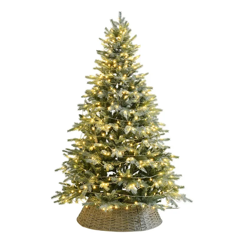 

Luxury Christmas tree spray white multicolored powder 1.8 meters shopping mall hotel window, large ornament scene layout