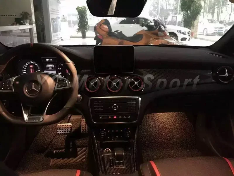 

Dry Carbon Fiber Interior Trim Kit 7pcs Fit For 2014-2015 MB A CLA GLK Class W176 W117 X156 RHD Interiro Trim Kit