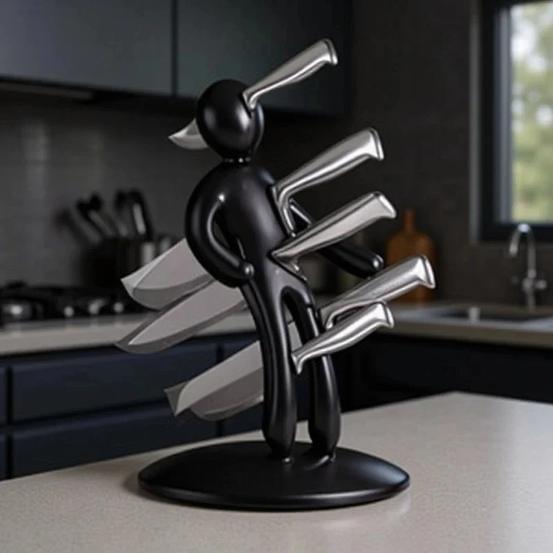 Knife Block Set Red Superhero Multifunctional Block For Home Countertop Table Decor Birthday Gift For Couples And Families