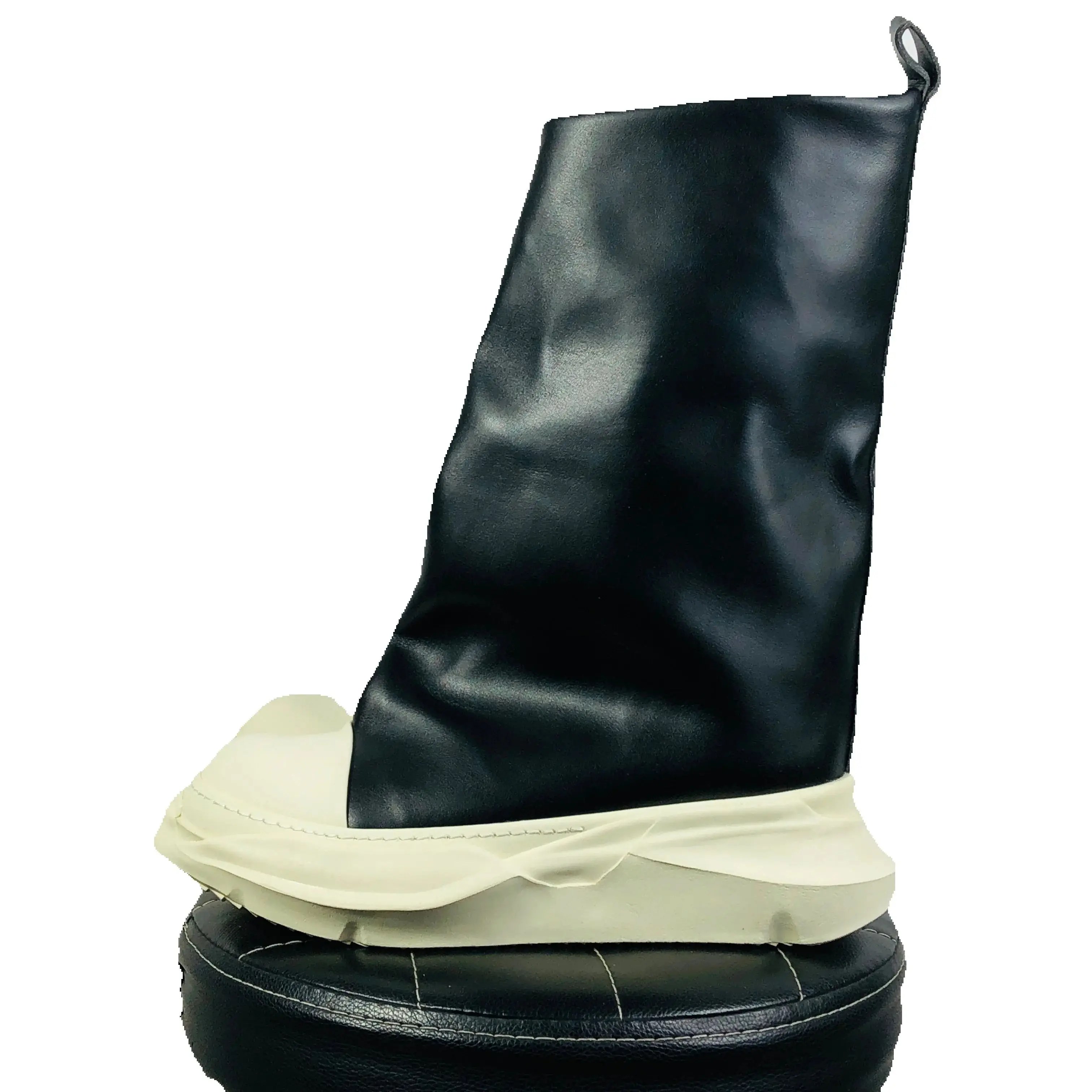 Men's High Top Boots Leather Luxury Trainers Women Sneakers High Street Height Increasing Winter Black Shoe Designer Boots