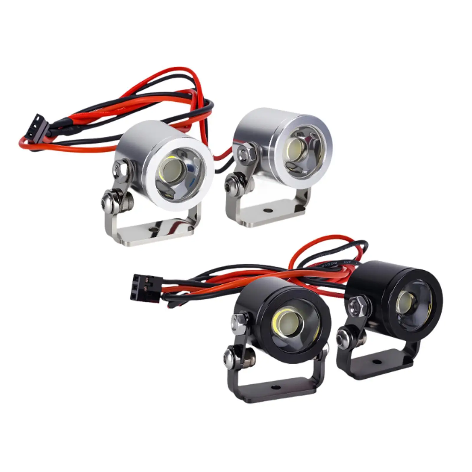 RC Headlights LED Lights Plug and Play for 1/10 RC Car Lighting Kit Compatible with TRX4 Defender