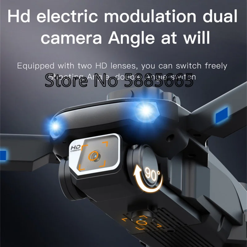 WIFI FPV 8K HD ESC Dual Camera Remote Control Drone Brushless Optical Flow APP Control 7 Level Wind Resistance RC Quadcopter Toy