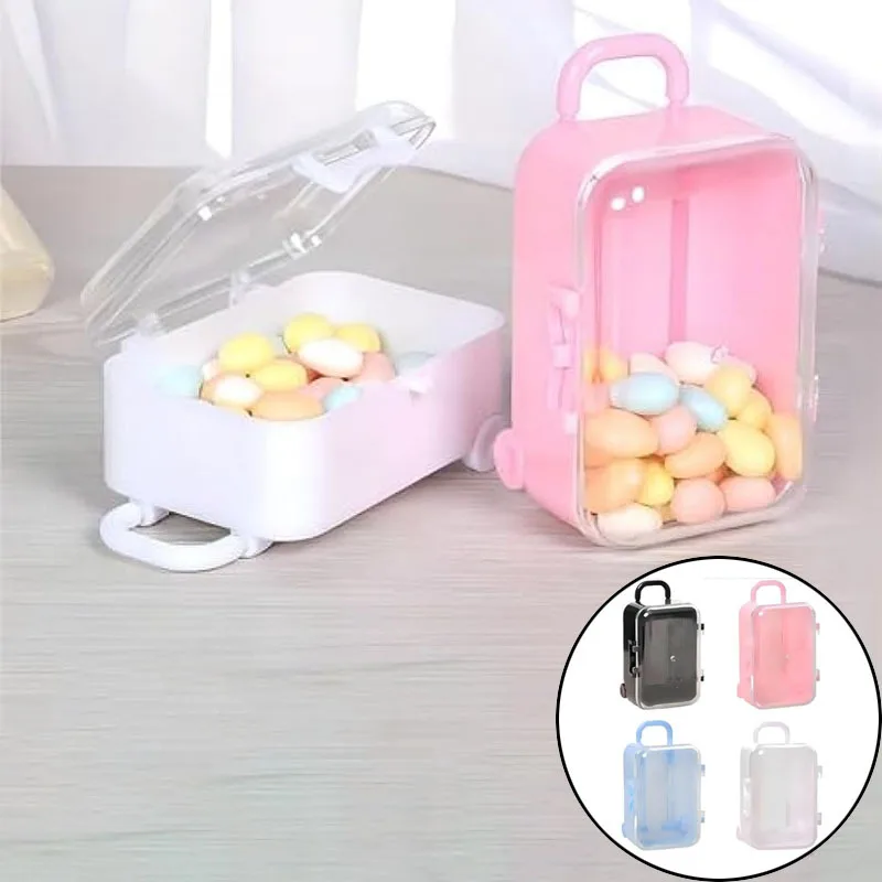 

1PC Mini Plastic Travel Suitcase Candy Box Suit for Doll Wedding Party Decoration,Doll Suitcase, Mini Luggage,suitcase Gift Box