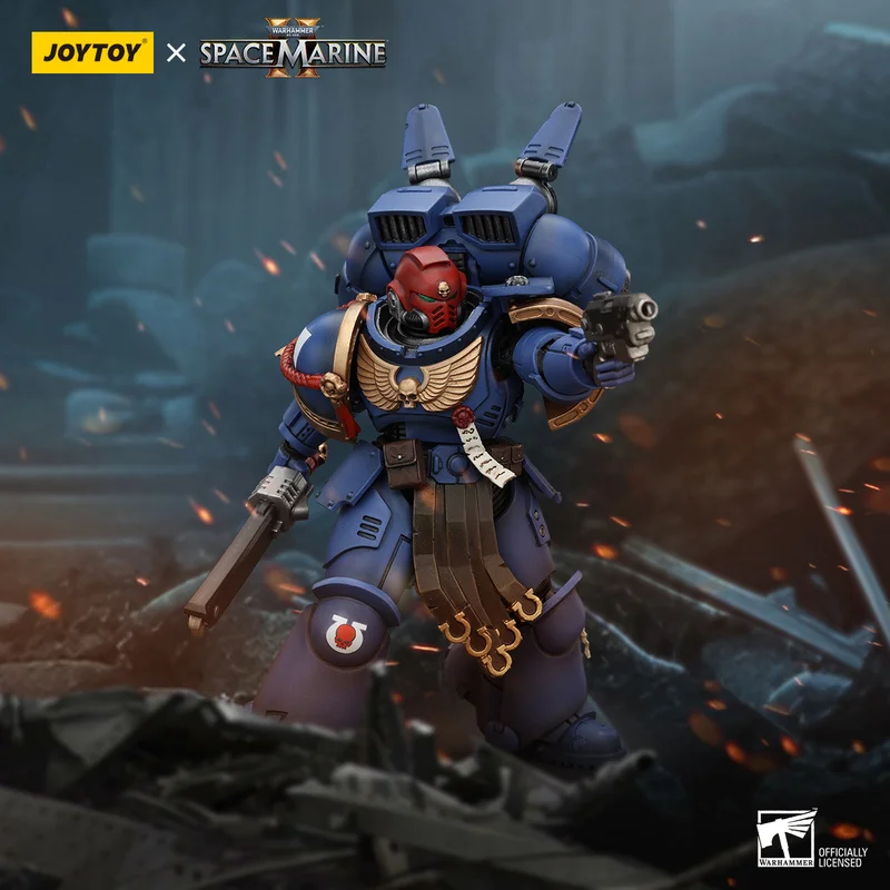 JOYTOY Warhammer 40k الفضاء البحرية 5 بوصة الترامارينز الكابتن تيتوس مفصلية عمل الشكل عالية الوضع أطقم منمذجة المشجعين هدية