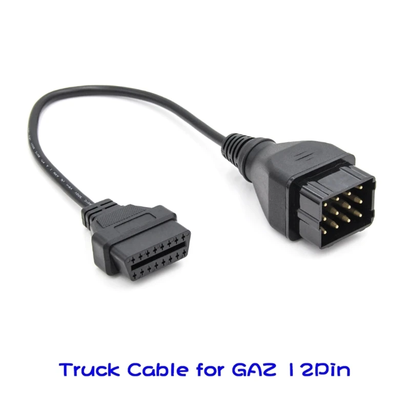 Professional Diagnostic Conversion Cable Cord Suitable for GAZ Truck Fault Detection Scanner Adapter Wire 12Pin to 16Pin