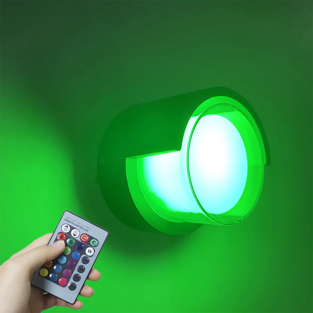 LEDs Wall Mounted Light Night Lamp A C85-265V 5 W with Remote Controller IP65 Water Resistance for Corridor Pathway Living Room